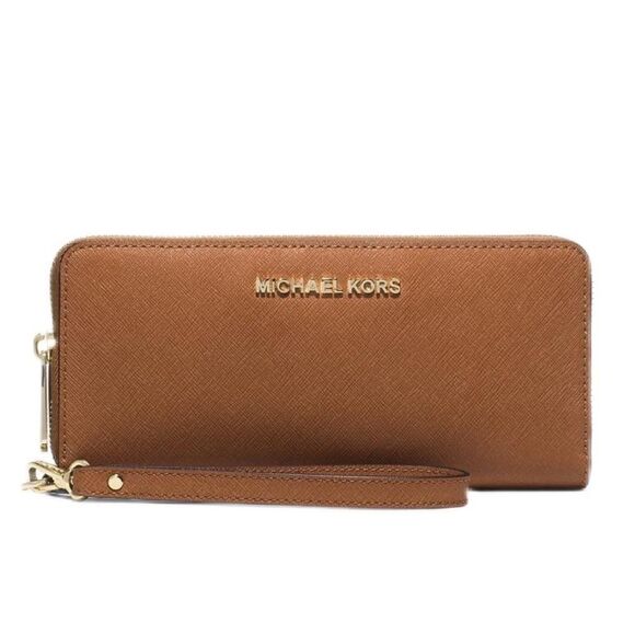 Leather continental wristlet - Picture 1 of 4